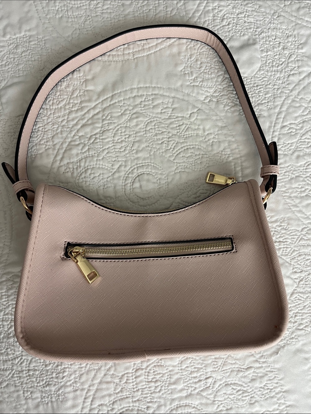 NWOT Baby Pink Saffiano Shoulder Bag 90s Y2K Style Purse